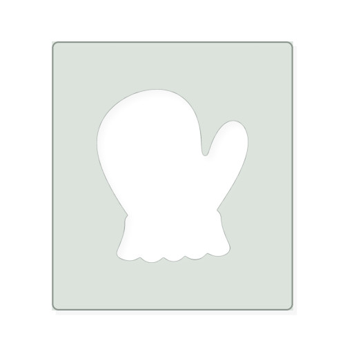 Mitten Reusable Mylar Stencil, 10 mil Plastic Paint Stencil for Crafts and Decor