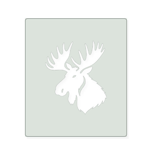Moose Head Reusable Mylar Stencil, 10 mil Plastic Paint Stencil for Crafts and Decor