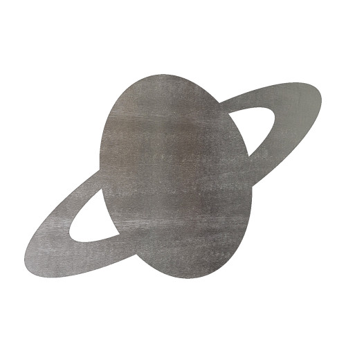Saturn Steel Cutout Shape, Raw Metal Wall Art and Craft Supply