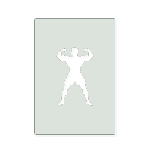 Muscle Man Reusable Mylar Stencil, 10 mil Plastic Paint Stencil for Crafts and Decor