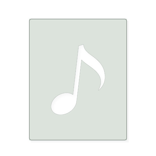 Music Note 2 Reusable Mylar Stencil, 10 mil Plastic Paint Stencil for Crafts and Decor