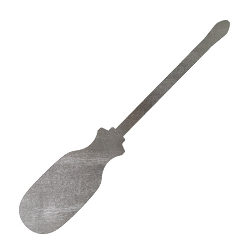Screwdriver Steel Cutout Shape, Raw Metal Wall Art and Craft Supply