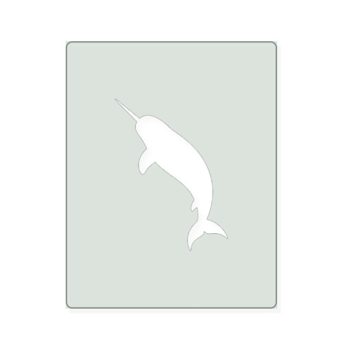Narwhal Reusable Mylar Stencil, 10 mil Plastic Paint Stencil for Crafts and Decor