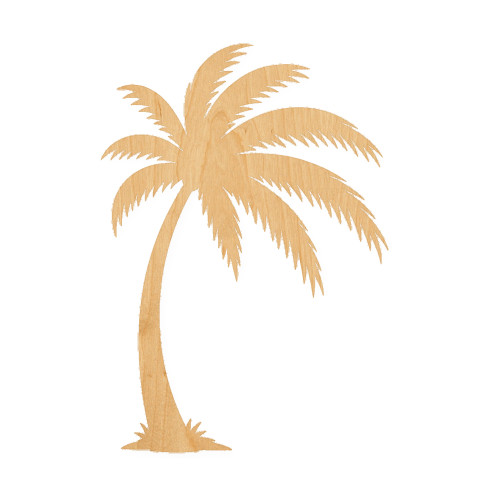 Palm Tree Wood Cutout for Crafts, Unfinished Baltic Birch Craft Shape