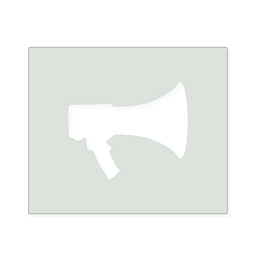 Megaphone 2 Reusable Mylar Stencil, 10 mil Plastic Paint Stencil for Crafts and Decor