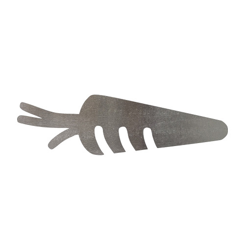 Carrot 3 Steel Cutout Shape, Raw Metal Wall Art and Craft Supply
