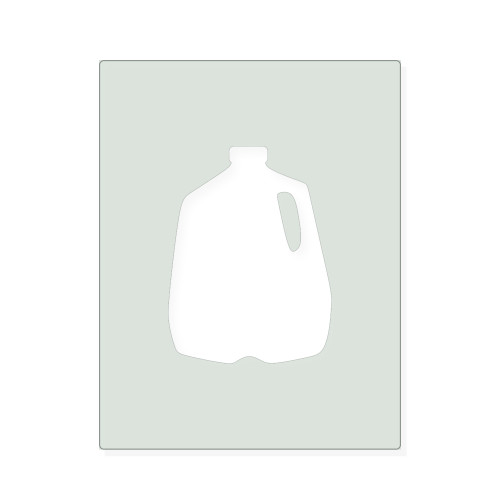 Milk Jug Reusable Mylar Stencil, 10 mil Plastic Paint Stencil for Crafts and Decor
