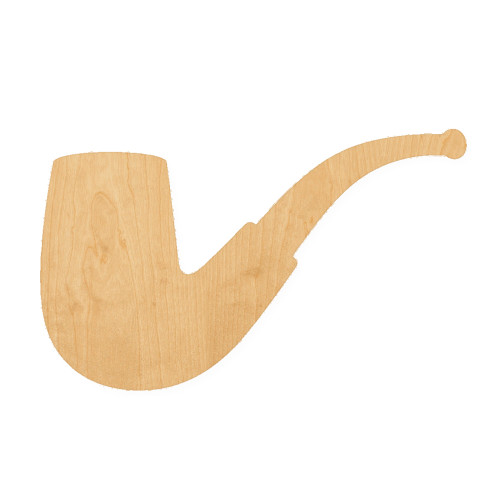 Pipe Wood Cutout for Crafts, Unfinished Baltic Birch Craft Shape