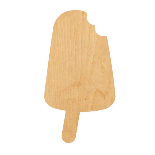 Popsicle Wood Cutout for Crafts, Unfinished Baltic Birch Craft Shape