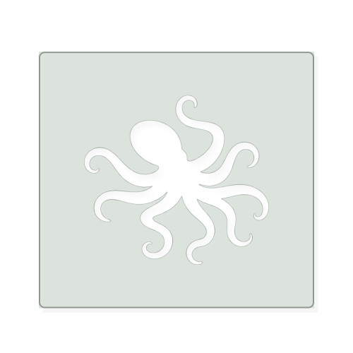Octopus 2 Reusable Mylar Stencil, 10 mil Plastic Paint Stencil for Crafts and Decor