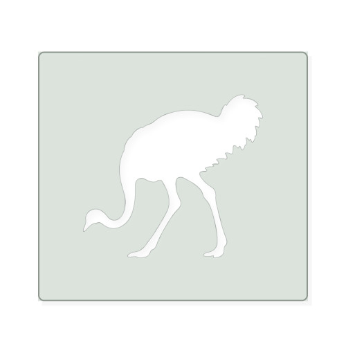Ostrich Reusable Mylar Stencil, 10 mil Plastic Paint Stencil for Crafts and Decor