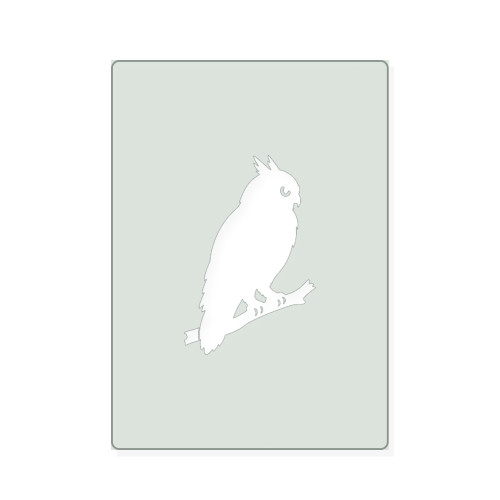 Owl 5 Reusable Mylar Stencil, 10 mil Plastic Paint Stencil for Crafts and Decor