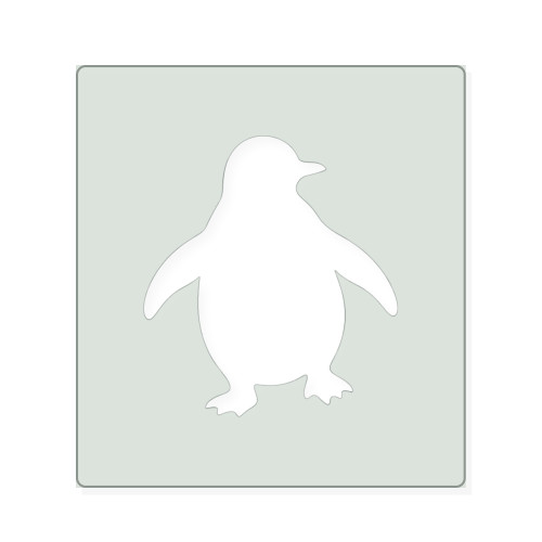 Penguin 1 Reusable Mylar Stencil, 10 mil Plastic Paint Stencil for Crafts and Decor