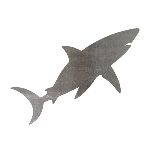 Shark 5 Steel Cutout Shape, Raw Metal Wall Art and Craft Supply