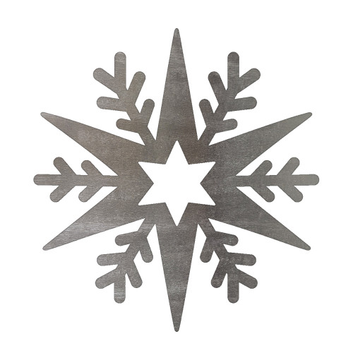 Snowflake Star Steel Cutout Shape, Raw Metal Wall Art and Craft Supply