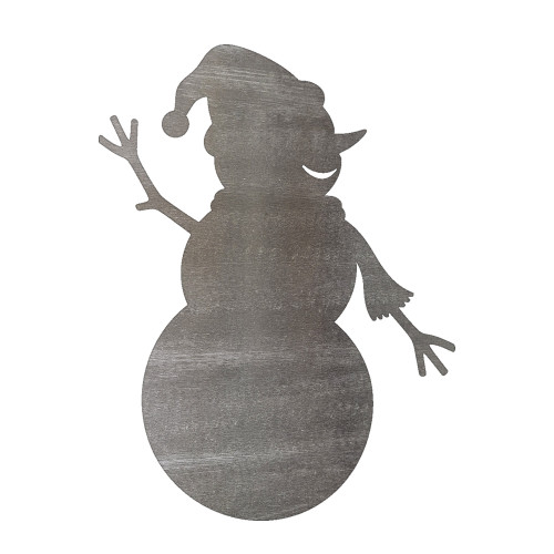 Snowman Classic Steel Cutout Shape, Raw Metal Wall Art and Craft Supply