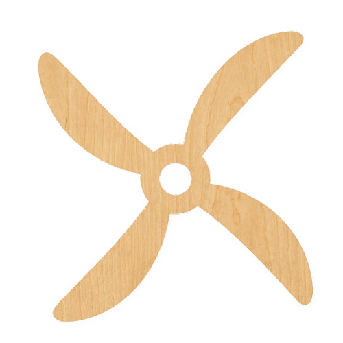 Propeller Wood Cutout for Crafts, Unfinished Baltic Birch Craft Shape