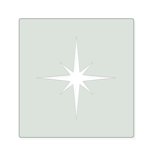 Polaris Star Reusable Mylar Stencil, 10 mil Plastic Paint Stencil for Crafts and Decor