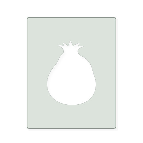 Pomegranate 2 Reusable Mylar Stencil, 10 mil Plastic Paint Stencil for Crafts and Decor