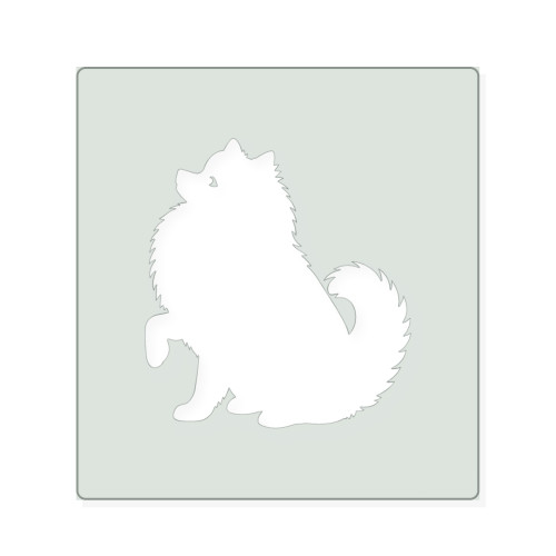 Pomeranian Reusable Mylar Stencil, 10 mil Plastic Paint Stencil for Crafts and Decor
