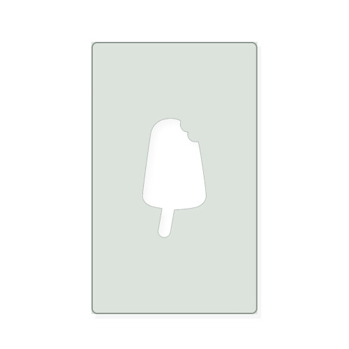 Popsicle Reusable Mylar Stencil, 10 mil Plastic Paint Stencil for Crafts and Decor