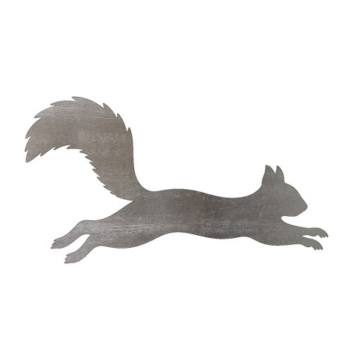 Squirrel 1 Steel Cutout Shape, Raw Metal Wall Art and Craft Supply