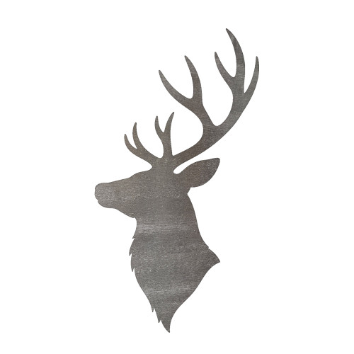 Stag Steel Cutout Shape, Raw Metal Wall Art and Craft Supply