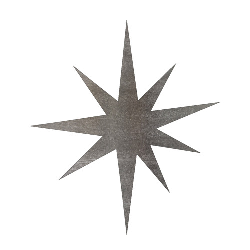 Star 1 Steel Cutout Shape, Raw Metal Wall Art and Craft Supply