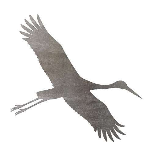 Stork Steel Cutout Shape, Raw Metal Wall Art and Craft Supply