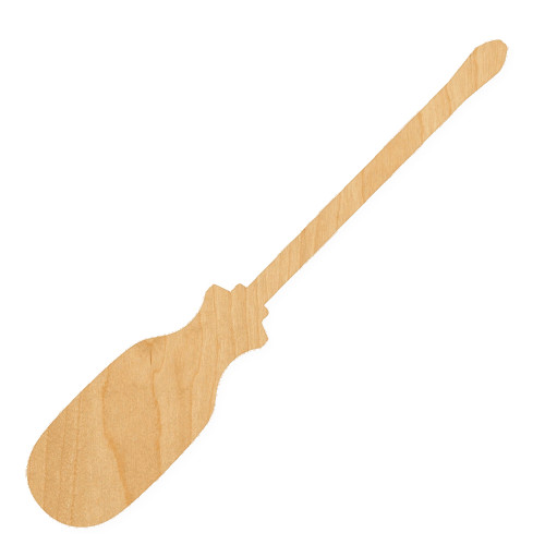 Screwdriver Wood Cutout for Crafts, Unfinished Baltic Birch Craft Shape