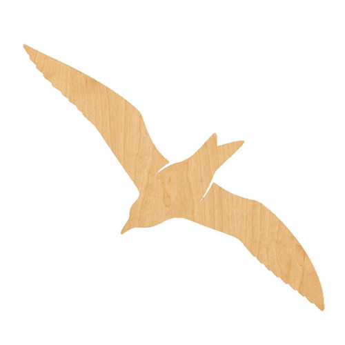 Sea Gull Wood Cutout for Crafts, Unfinished Baltic Birch Craft Shape