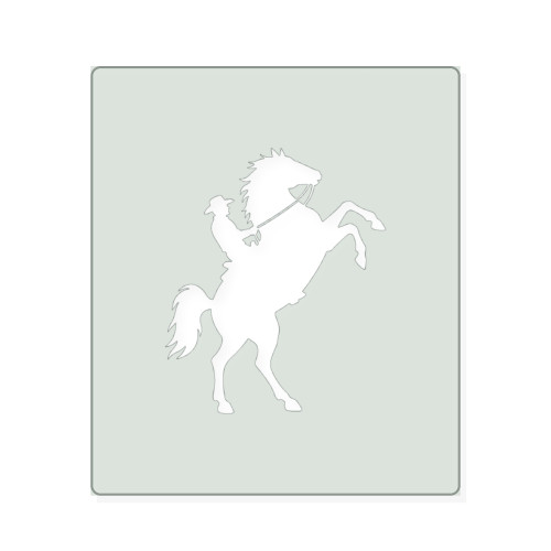 Rider On Horse Reusable Mylar Stencil, 10 mil Plastic Paint Stencil for Crafts and Decor