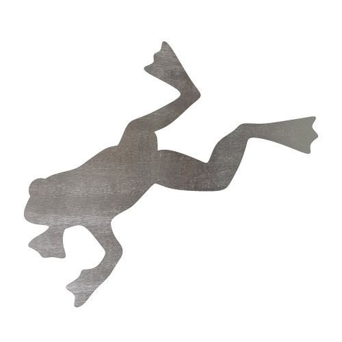 Jumping Frog Steel Cutout Shape, Raw Metal Wall Art and Craft Supply