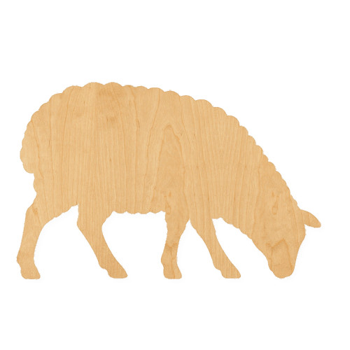 Sheep 3 Wood Cutout for Crafts, Unfinished Baltic Birch Craft Shape