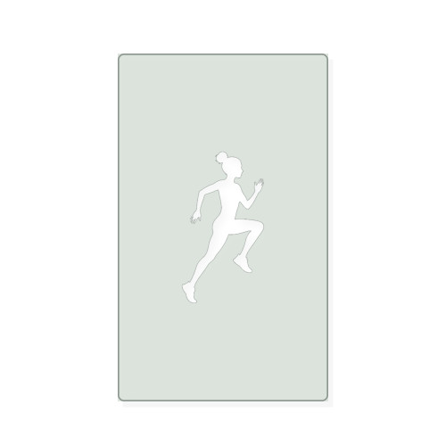 Running Girl 2 Reusable Mylar Stencil, 10 mil Plastic Paint Stencil for Crafts and Decor