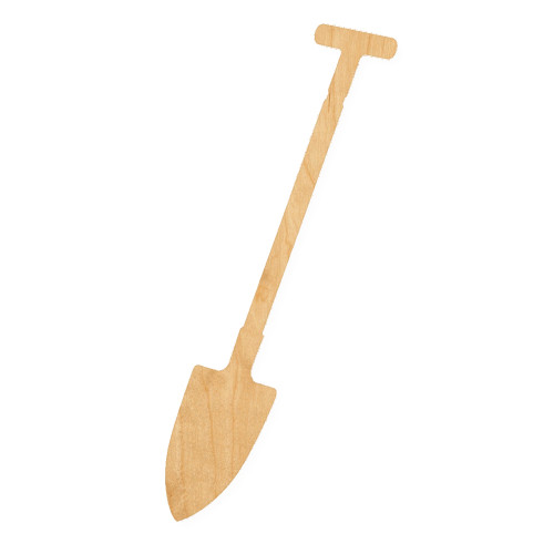 Shovel 1 Wood Cutout for Crafts, Unfinished Baltic Birch Craft Shape