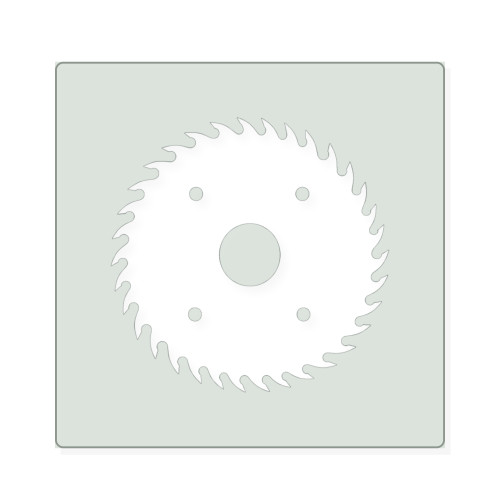 Saw Blade Reusable Mylar Stencil, 10 mil Plastic Paint Stencil for Crafts and Decor