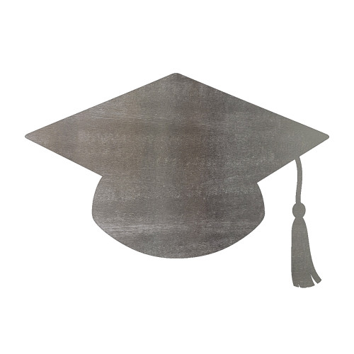 Graduation Cap 1 Steel Cutout Shape, Raw Metal Wall Art and Craft Supply