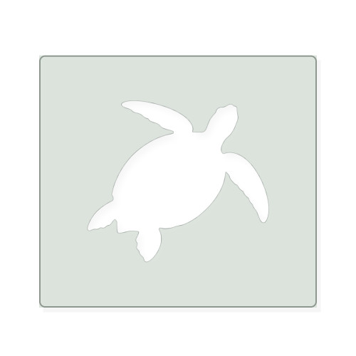 Sea Turtle 1 Reusable Mylar Stencil, 10 mil Plastic Paint Stencil for Crafts and Decor