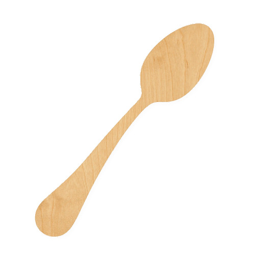 Spoon Wood Cutout for Crafts, Unfinished Baltic Birch Craft Shape