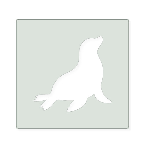 Seal 1 Reusable Mylar Stencil, 10 mil Plastic Paint Stencil for Crafts and Decor