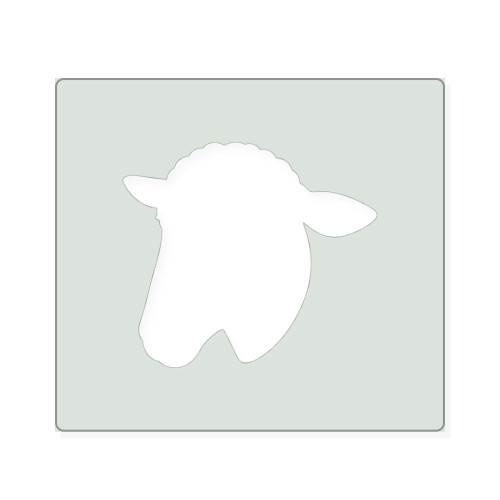 Sheep Head Reusable Mylar Stencil, 10 mil Plastic Paint Stencil for Crafts and Decor