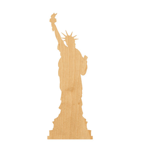 Statue Of Liberty Wood Cutout for Crafts, Unfinished Baltic Birch Craft Shape