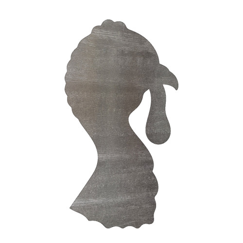 Turkey Head Steel Cutout Shape, Raw Metal Wall Art and Craft Supply