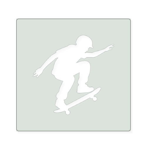 Skater Reusable Mylar Stencil, 10 mil Plastic Paint Stencil for Crafts and Decor