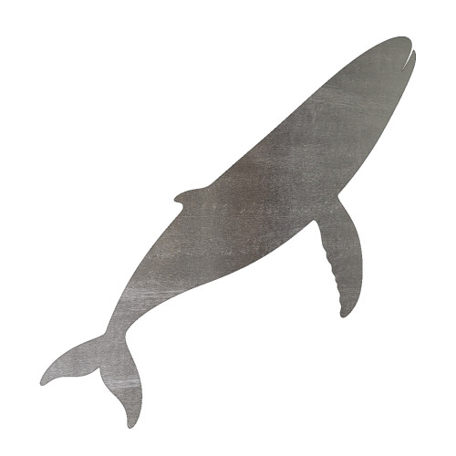 Whale 1 Steel Cutout Shape, Raw Metal Wall Art and Craft Supply