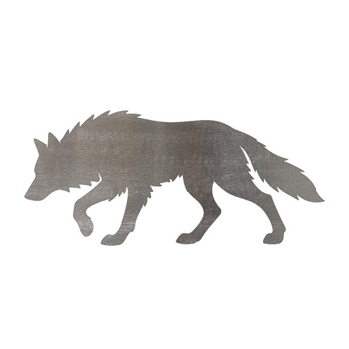 Wolf Steel Cutout Shape, Raw Metal Wall Art and Craft Supply