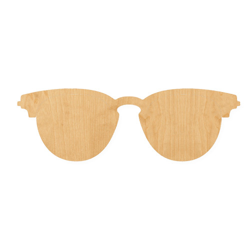 Sun Glasses Wood Cutout for Crafts, Unfinished Baltic Birch Craft Shape