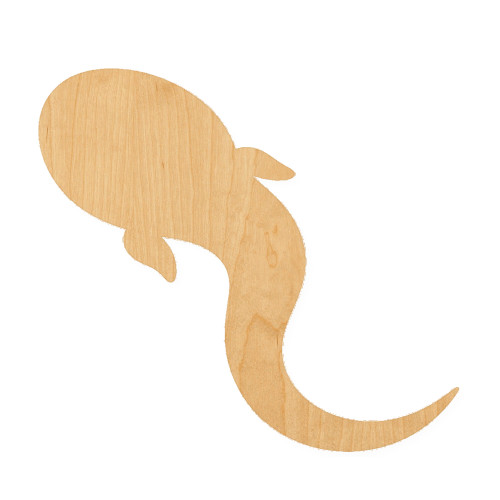 Tadpole Wood Cutout for Crafts, Unfinished Baltic Birch Craft Shape