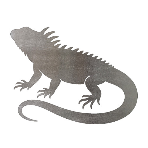 Iguana Steel Cutout Shape, Raw Metal Wall Art and Craft Supply